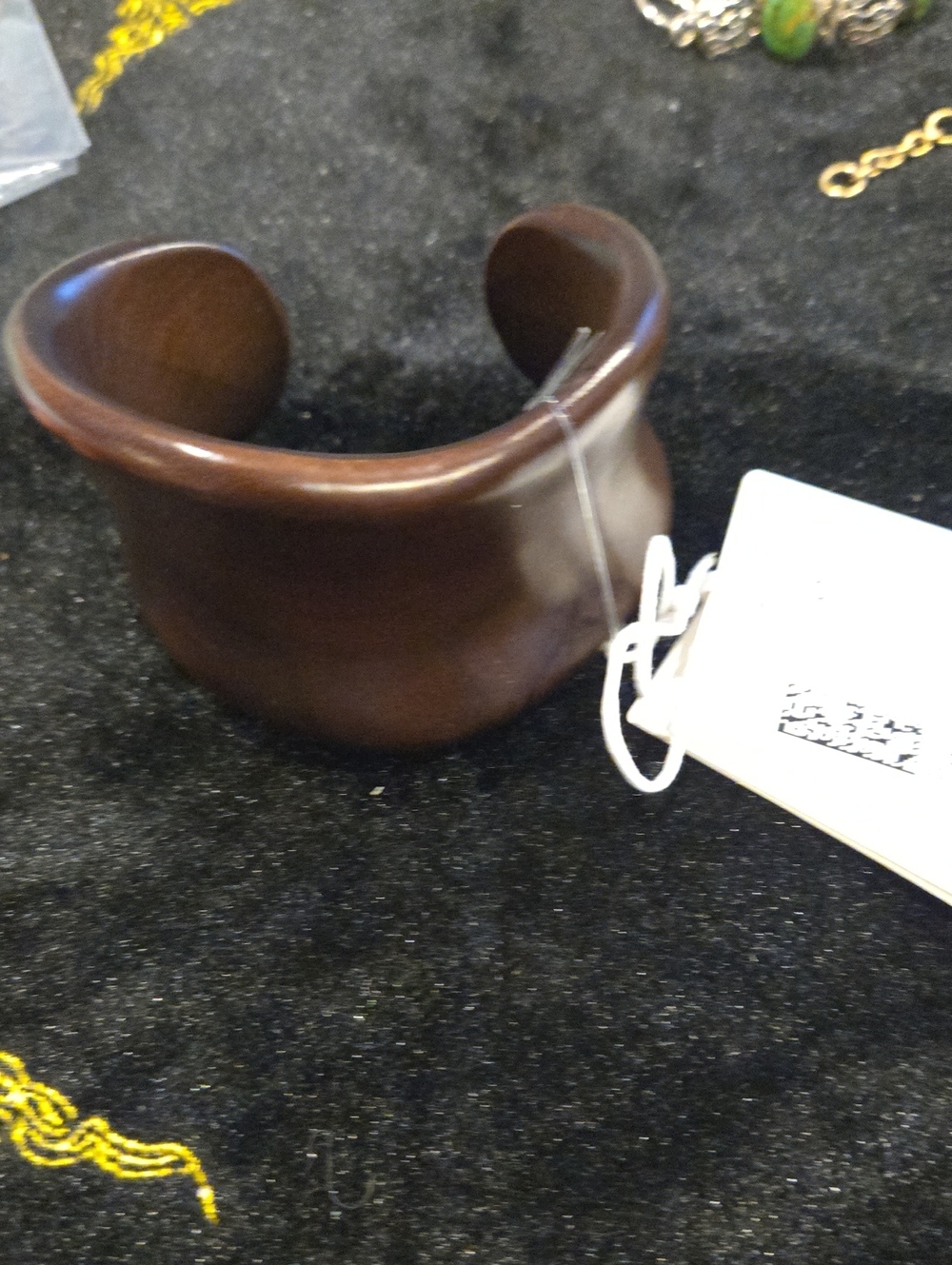 Walnut Wood Hand Carved Bracelet, NWT.